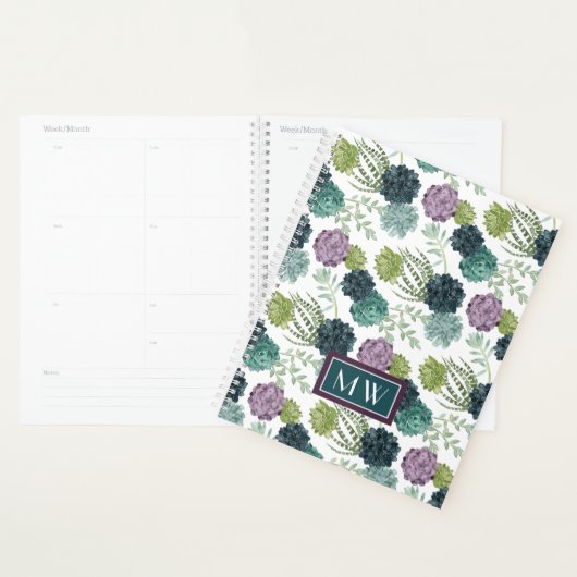 Monogram | Plant geluk Collectie Succulent Pa Planner (Display)