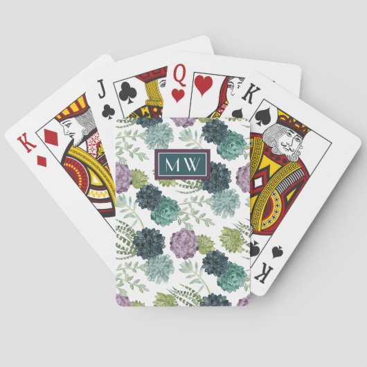 Monogram | Plant geluk Collectie Succulent Pa Pokerkaarten (Achterkant)