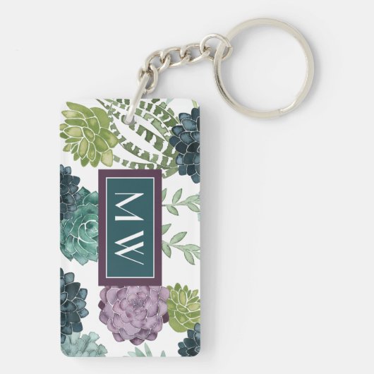 Monogram | Plant geluk Collectie Succulent Pa Sleutelhanger (achterkant)