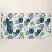 Monogram | Plant geluk Collectie Succulent Pa Strandlaken (Voorkant)