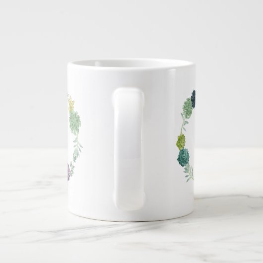 Monogram | Plant geluk | Geluk koopt Pl Grote Koffiekop (Achterkant)