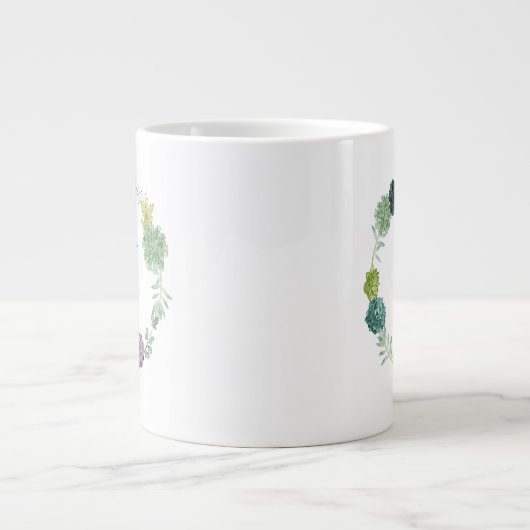 Monogram | Plant geluk | Geluk koopt Pl Grote Koffiekop (Voorkant)