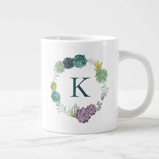 Monogram | Plant geluk | Geluk koopt Pl Grote Koffiekop (Rechts)