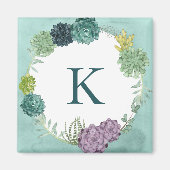 Monogram | Plant geluk | Geluk koopt Pl Magneet (Voorkant)