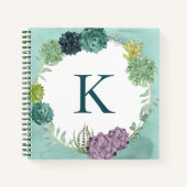 Monogram | Plant geluk | Geluk koopt Pl Notitieboek (Voorkant)