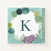 Monogram | Plant geluk | Geluk koopt Pl Notitieboek (Achterkant)