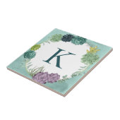 Monogram | Plant geluk | Geluk koopt Pl Tegeltje (Zijkant)