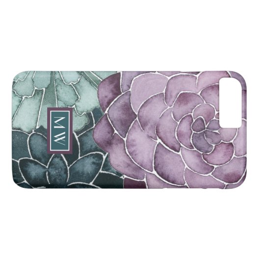 Monogram | Plant geluk | Groei Harvest Love Case-Mate iPhone Case (Achterkant (Horizontaal))