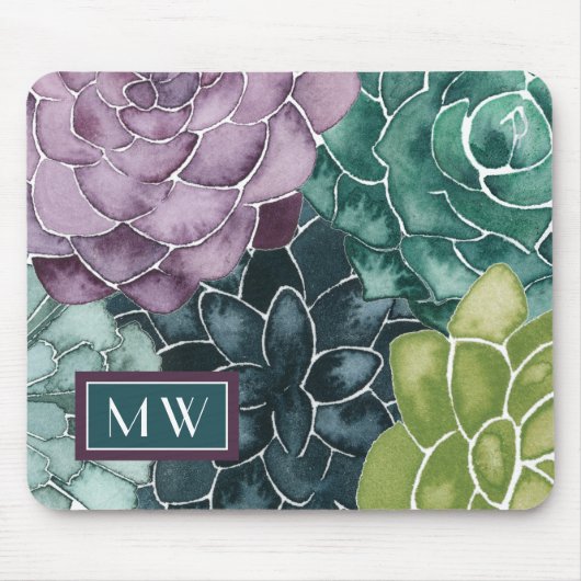 Monogram | Plant geluk | Groei Harvest Love Muismat (Voorkant)