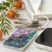 Monogram | Plant geluk | Groei Harvest Love Sleutelhanger (Voorkant Rechts)