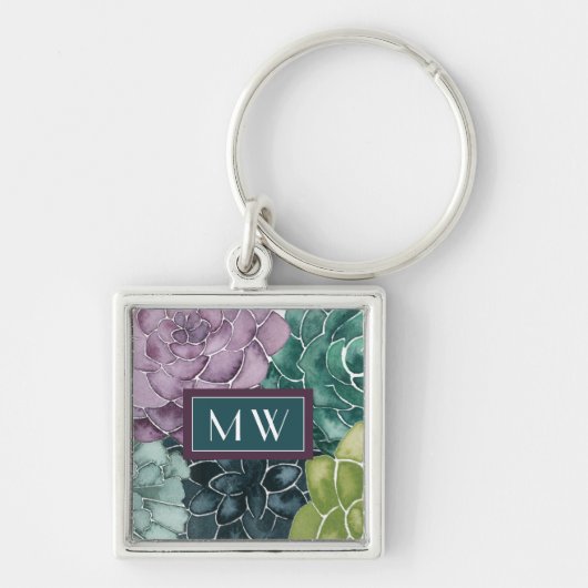 Monogram | Plant geluk | Groei Harvest Love Sleutelhanger (Voorkant)