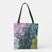 Monogram | Plant geluk | Groei Harvest Love Tote Bag (Achterkant)