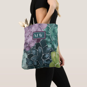 Monogram Plant geluk Groei Harvest Love Tote Bag