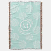 Monogram | Plant geluk | Pastel Succulent Patt Deken (Voorkant Verticaal)