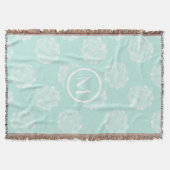 Monogram | Plant geluk | Pastel Succulent Patt Deken (Voorkant)