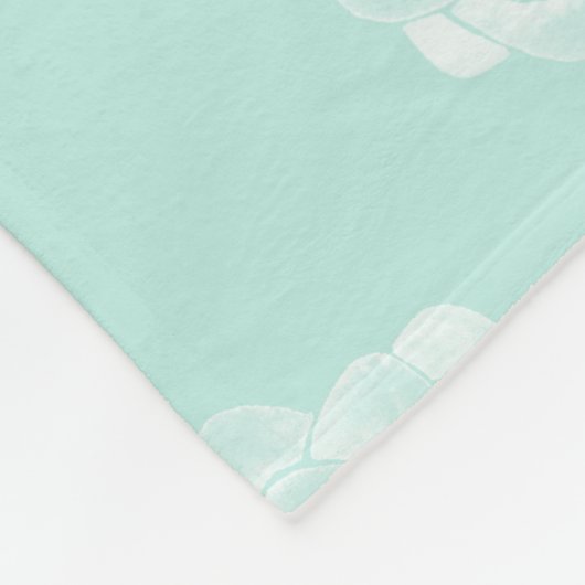 Monogram | Plant geluk | Pastel Succulent Patt Fleece Deken (Hoek)