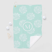 Monogram | Plant geluk | Pastel Succulent Patt Golfhanddoek (Insitu)