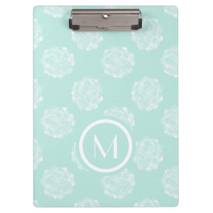 Monogram   Plant geluk   Pastel Succulent Patt Klembord