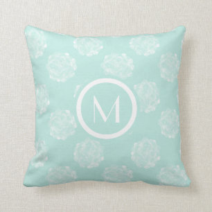 Monogram   Plant geluk   Pastel Succulent Patt Kussen