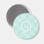 Monogram | Plant geluk | Pastel Succulent Patt Magneet (Voorkant / Achterkant)