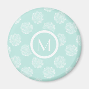 Monogram   Plant geluk   Pastel Succulent Patt Magneet