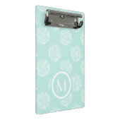 Monogram | Plant geluk | Pastel Succulent Patt Mini Klembord (Schuin)