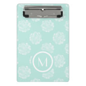 Monogram | Plant geluk | Pastel Succulent Patt Mini Klembord (Voorkant)