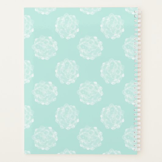 Monogram | Plant geluk | Pastel Succulent Patt Planner (Achterkant)