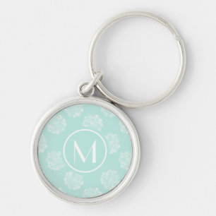 Monogram Plant geluk Pastel Succulent Patt Sleutelhanger