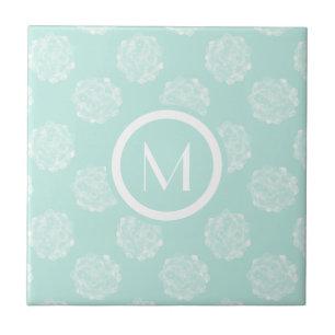 Monogram   Plant geluk   Pastel Succulent Patt Tegeltje