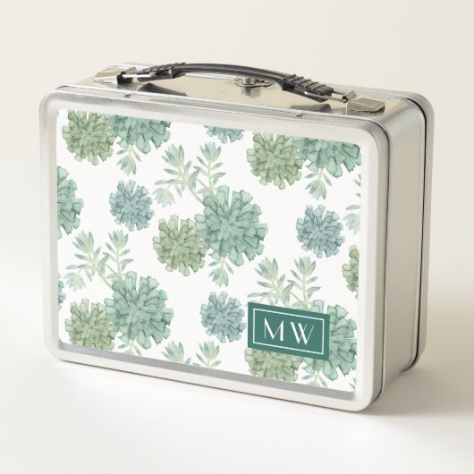 Monogram | Plant geluk | Succulent Patroon (Achterkant)