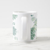 Monogram | Plant geluk | Succulent Patroon Grote Koffiekop (Achterkant)