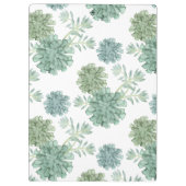 Monogram | Plant geluk | Succulent Patroon Klembord (Achterkant)