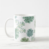 Monogram | Plant geluk | Succulent Patroon Koffiemok (Links)