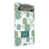 Monogram | Plant geluk | Succulent Patroon Mini Klembord (Schuin)