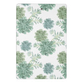 Monogram | Plant geluk | Succulent Patroon Mini Klembord (Achterkant)