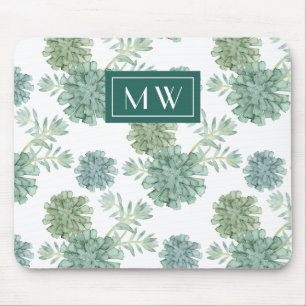 Monogram   Plant geluk   Succulent Patroon Muismat