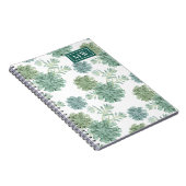 Monogram | Plant geluk | Succulent Patroon Notitieboek (Rechterzijde)