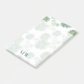 Monogram | Plant geluk | Succulent Patroon Post-it® Notes (Schuin)