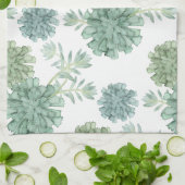 Monogram | Plant geluk | Succulent Patroon Theedoek (Gevouwen)