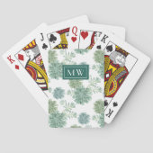 Monogram | Plant Happiness | Pattern Pokerkaarten (Achterkant)