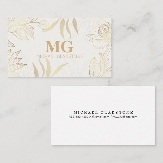 Monogram | Plant Life Artwork Visitekaartje (Voorkant / Achterkant)