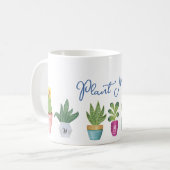 Monogram plant Mam Fun & Cute Potlood Planten Koffiemok (Voorkant links)