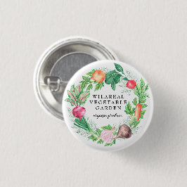 monogram plantaardig tuinbouwkundig boerderij ronde button 3,2 cm