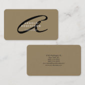 Monogram platte beige Visitekaartje van de Trend a (Voorkant / Achterkant)