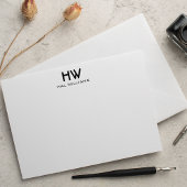 Monogram platte noot Kaart Notitiekaartje