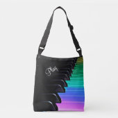 Monogram Play Piano Rainbow Music Canvas tas (Voorkant)
