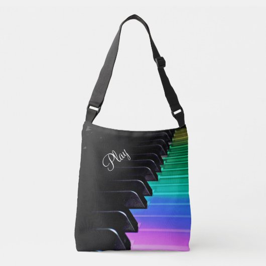Monogram Play Piano Rainbow Music Canvas tas (Voorkant)