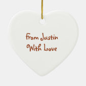 Monogram Pledge of Love Tiger Lily Bouquet Keramisch Ornament (Achterkant)