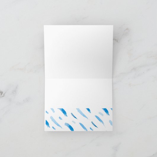 Monogram plezier bedankkaart (Binnen)